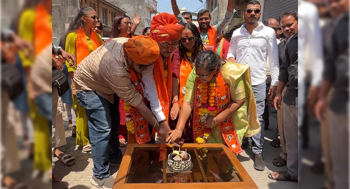 Celebration begins as bjp workers mark victory