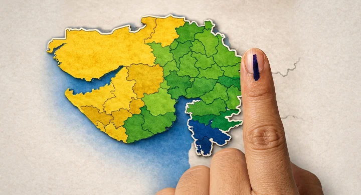 Gujarat election 2026 voter checking polling booth location online