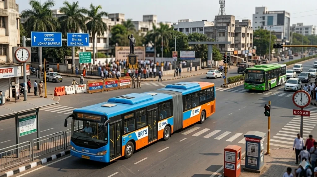 Ambedkar jayanti - surat city bus diversion