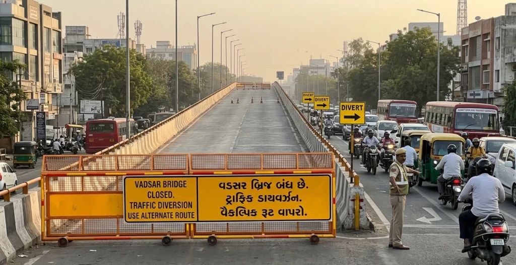 Vadsar railway over bridge closure