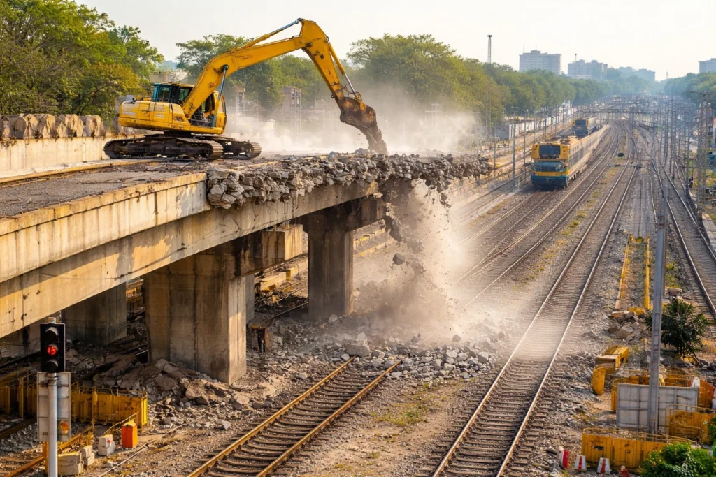 Valsad railway overbridge closure