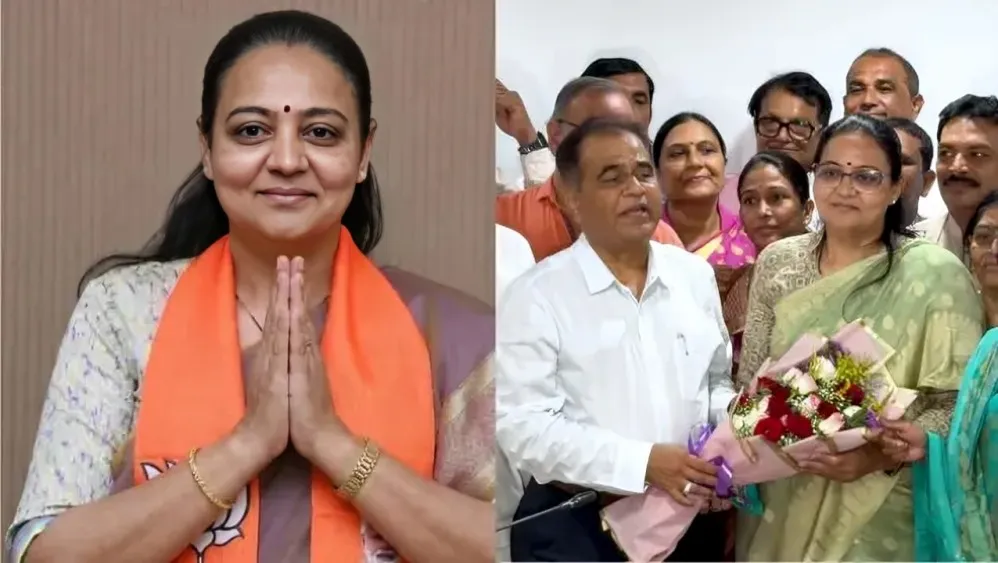 Surat Gets New Mayor: Bjp Appoints Mayaben Mavani To Lead Smc Surat gets new mayor - mayaben mavani