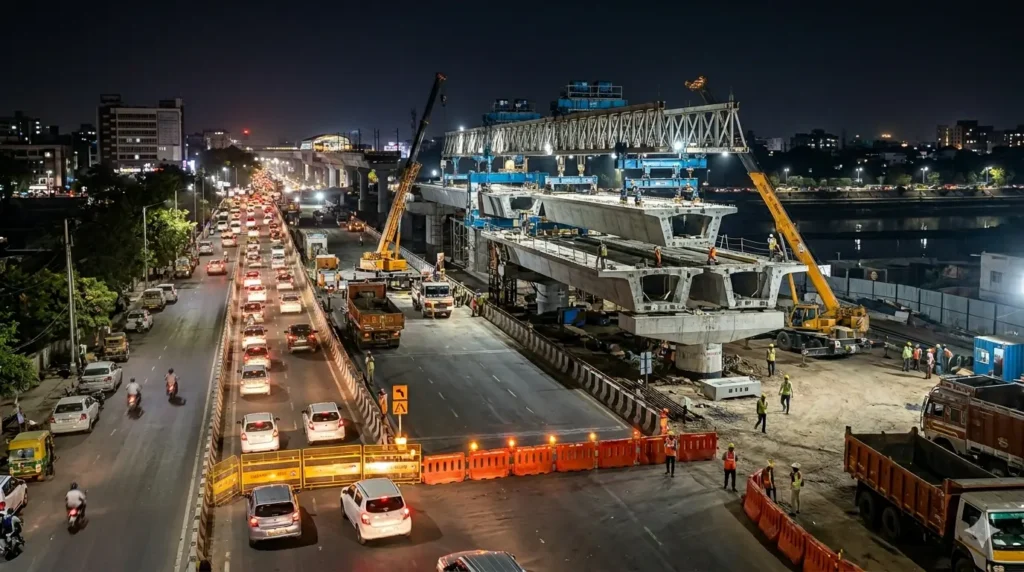 Ahmedabad Kalupur Bridge Rerouted For Bullet Train Construction From 22 May Ahmedabad kalupur bridge closure
