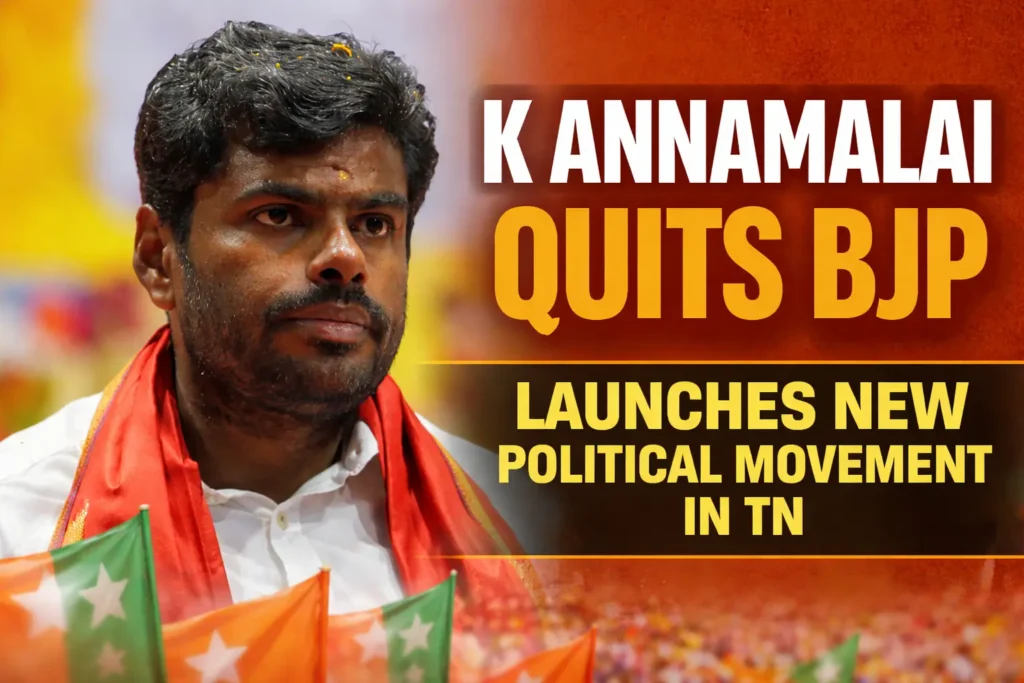 K Annamalai Resigns From Bjp – Launches New Political Movement Inspired By Abdul Kalam For Next Elections K annamalai resigns from bjp