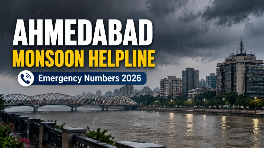 Ahmedabad monsoon helpline 2026: amc releases 24×7 emergency numbers