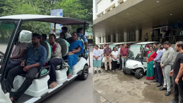 Surat Civil Hospital Patients Get Relief As Kp Group And Dr. Faruk Patel Donate Golf Carts Surat civil hospital patients get relief as kp group and dr. Faruk patel