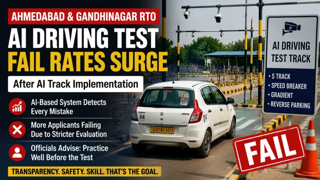 Ahmedabad & gandhinagar rtos see sharp rise in driving test failures
