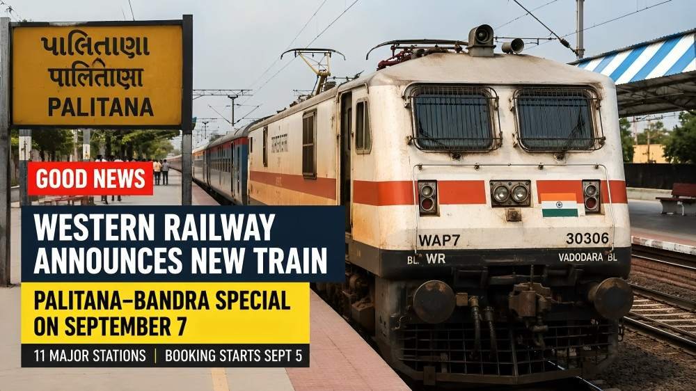 Western Railway Announces Palitana–Bandra Special Train For Jain Pilgrims Western railway announces palitana–bandra special train for jain pilgrims
