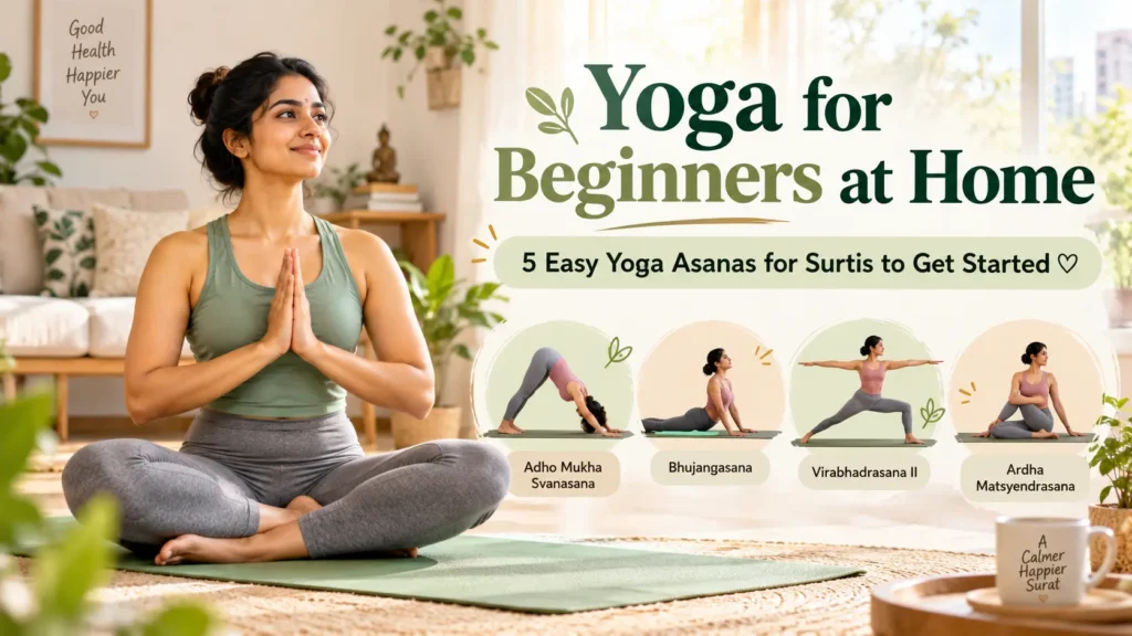 Yoga For Beginners At Home: 5 Easy Yoga Asanas (For Surtis) To Get Started Yoga for beginners at home: 5 easy yoga asanas (for surtis) to get started