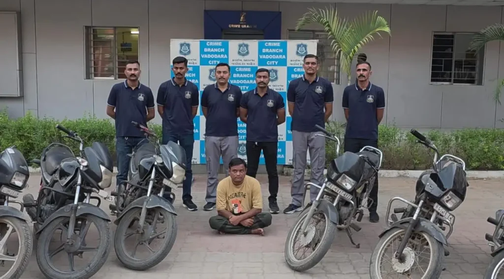 Vadodara crime branch recovers 13 stolen motorcycles worth ₹2. 90 lakh