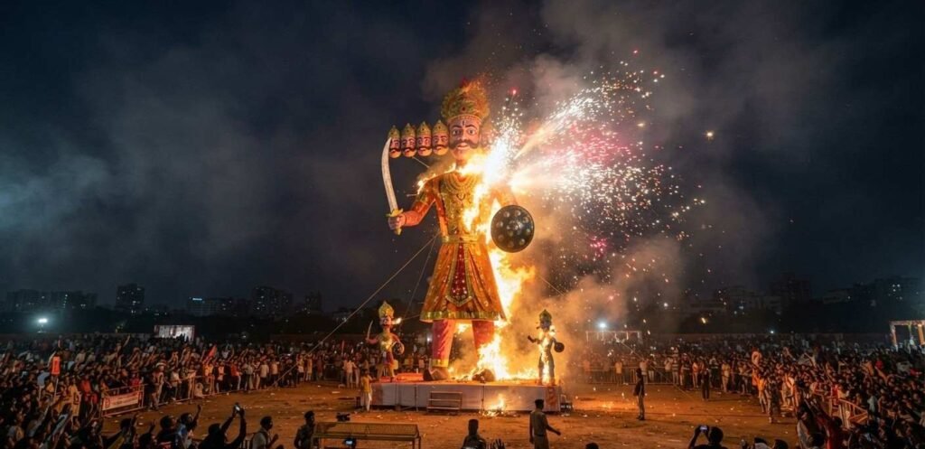 51-foot ravana, fireworks & sairam dave: ahmedabad’s dussehra plans