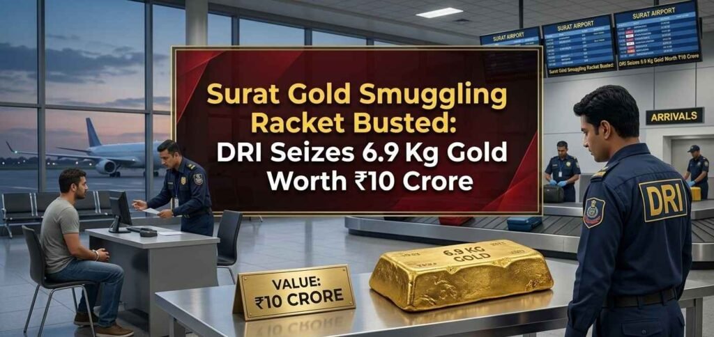 Surat gold smuggling racket busted: dri seizes 6. 9 kg gold worth ₹10 crore